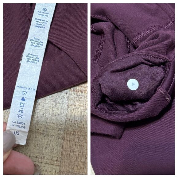 Lululemon Aphrodite Crop
Bordeaux Drama - Picture 5 of 15
